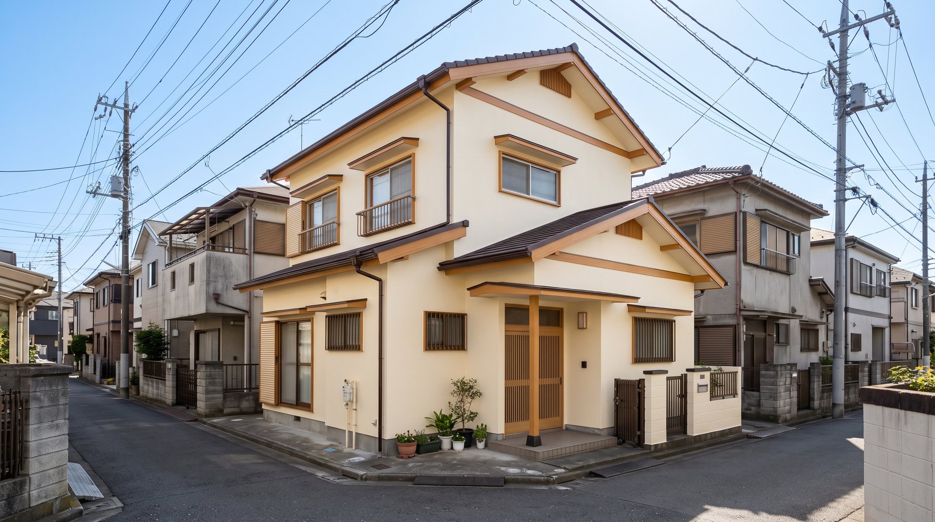 塗り替えを終えた江戸川区の住宅
